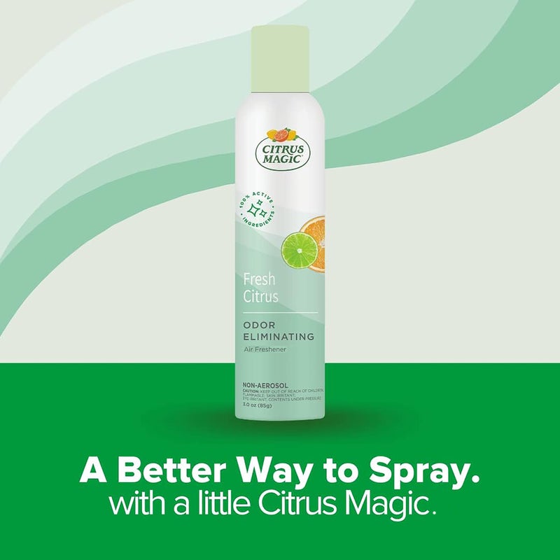 Citrus Magic Freshener Odor Eliminating Air Freshener Spray, 3 Ounce (Pack of 3), Fresh Citrus, 3 Count - Image 2